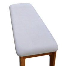 Load image into Gallery viewer, Threshold Astrid Mid-Century Dining Bench with Upholstered Seat - Walnut

