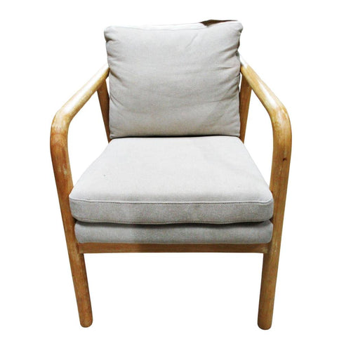 Threshold Tufeld Wood Armchair Beige