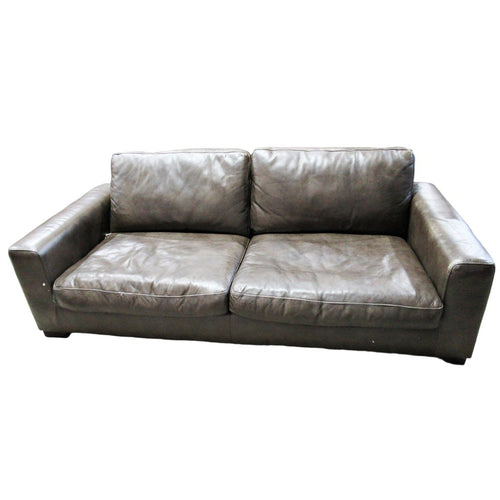 Top Grain Leather Sofa Brown