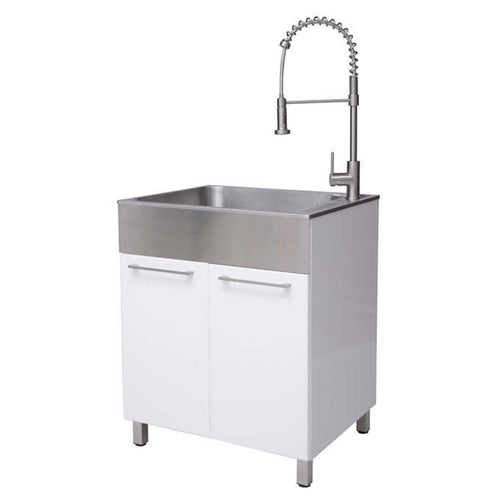 Transform 28 in. Laundry Cabinet with Stainless Steel Sink with Pull Down Faucet