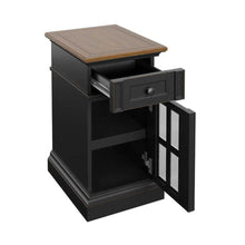 Load image into Gallery viewer, Tresanti Nathaniel Black Side Table with Power
