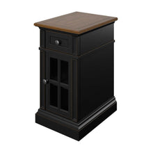 Load image into Gallery viewer, Tresanti Nathaniel Black Side Table with Power
