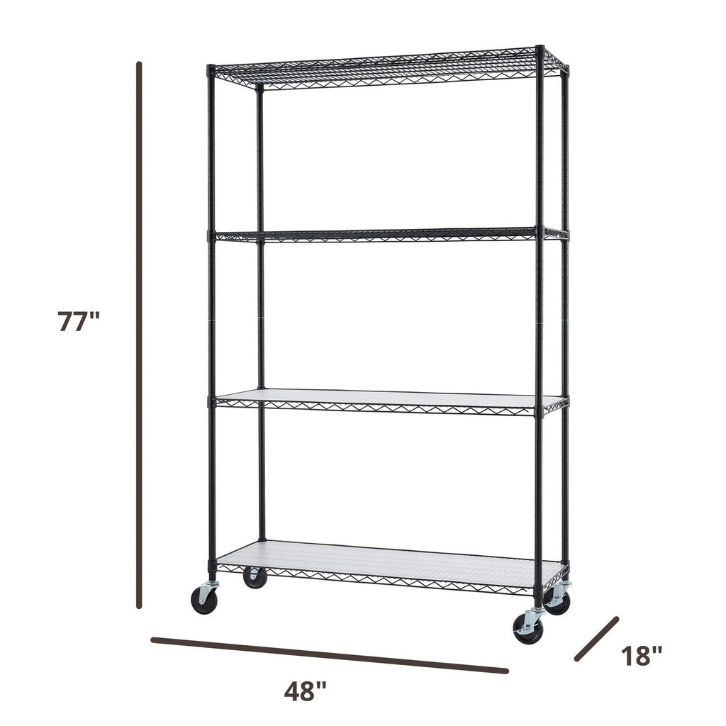 Trinity NSF 4-tier Black Wire Shelving Rack – Liquidation Nation