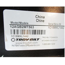 Load image into Gallery viewer, Troy-Bilt Mower 21&quot; 159cc Motor Self Propelled FWD 12AGB2MT563

