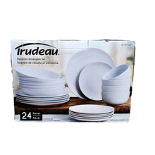 Load image into Gallery viewer, Trudeau Porcelain Dinnerware Set 24 Piece
