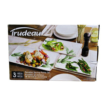 Load image into Gallery viewer, Trudeau Porcelain Platter Set 3 Pieces White
