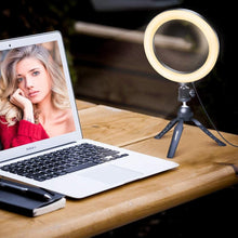 Load image into Gallery viewer, UBeesize 8&quot; Tabletop Ring Light with Mini Tripod Stand &amp; Cell Phone Holder
