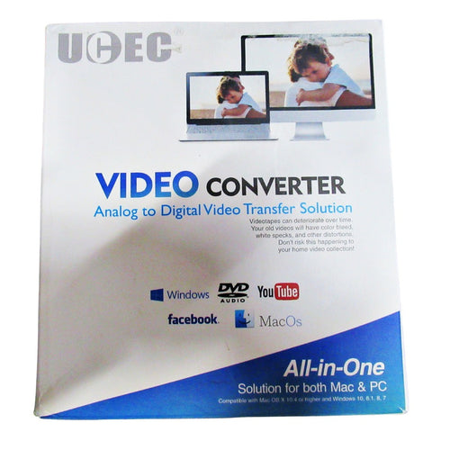 UCEC USB 2.0 Video Capture Card Device, VHS VCR TV to DVD Converter