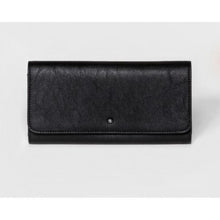 Load image into Gallery viewer, Universal Thread Women&#39;s Flap Trifold Wallet Black
