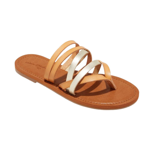 Universal Thread Women's Maritza Multi Strap Toe Slide Sandal - Tan Size 10W
