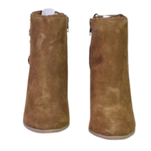 Load image into Gallery viewer, 70 Post Paris Indya Draped Fringe Suede Booties Tan 9.5-Liquidation Store
