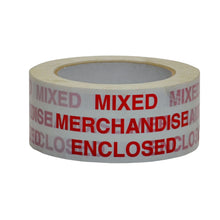 Load image into Gallery viewer, Printed Tape &amp; Mixed Merchandise Enclosed White/Red Pkg Qty 36
