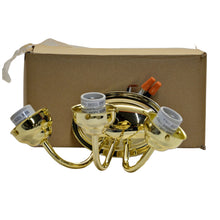 Load image into Gallery viewer, Progress Lighting 3 Light Bracket with White Opal Glass Polished Brass
