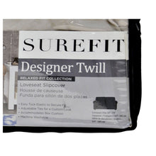 Load image into Gallery viewer, SureFit Designer Twill Loveseat Slipcover Linen
