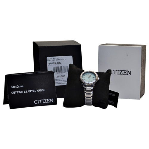 Citizen Ladies Eco-Drive FE6170-88L Crystal Silver-Tone Bracelet Watch