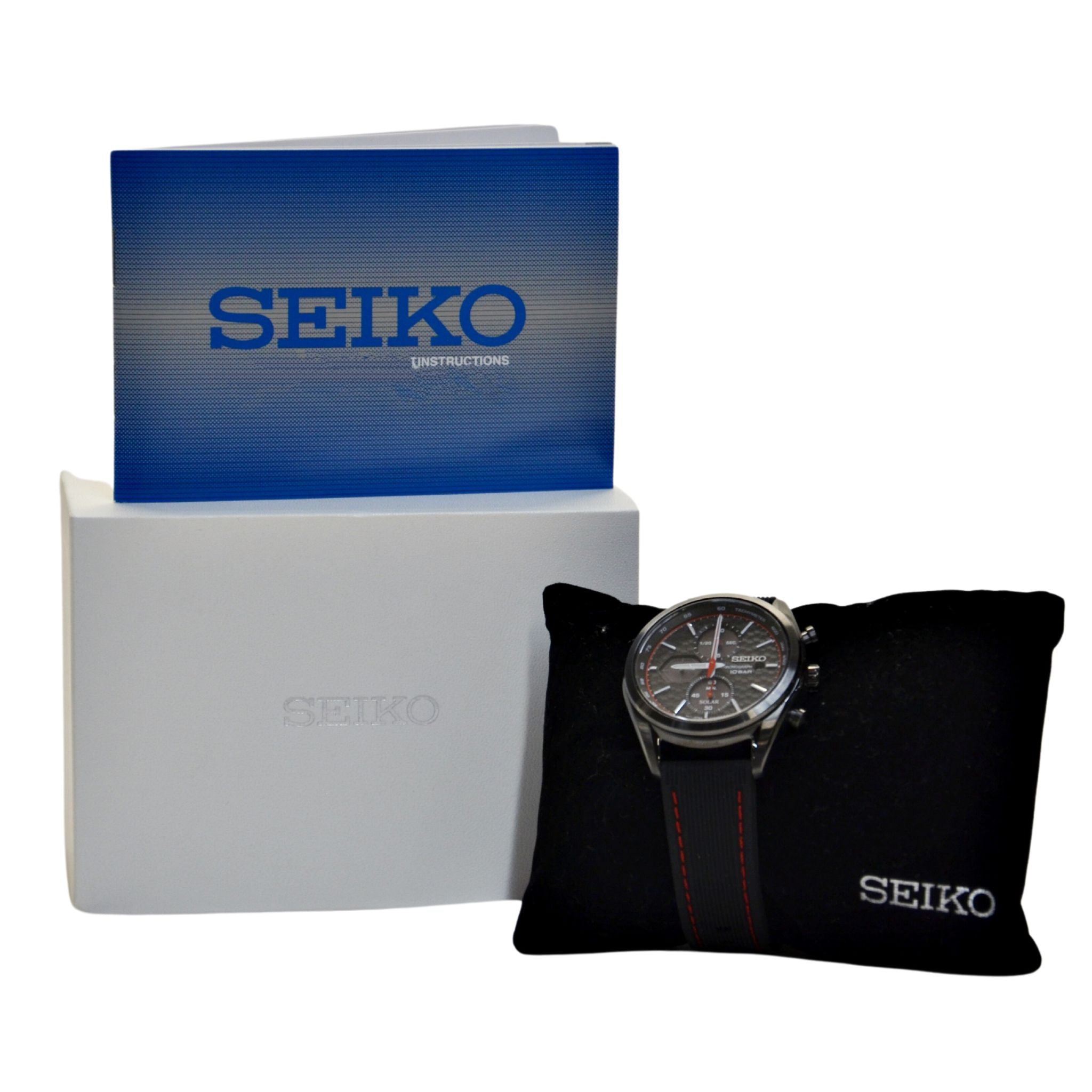 Seiko Solar Macchina Sportiva Men s Watch SSC777P1 Black