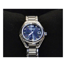 Load image into Gallery viewer, Citizen Ladies Eco-Drive Silhouette Crystal Accent Watch with Dark Blue Dial
