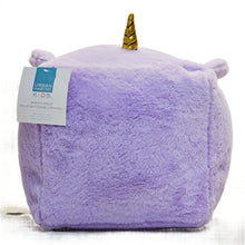 Load image into Gallery viewer, Urban Habitat Kids Cube Pouf - Purple Unicorn-Liquidation Store
