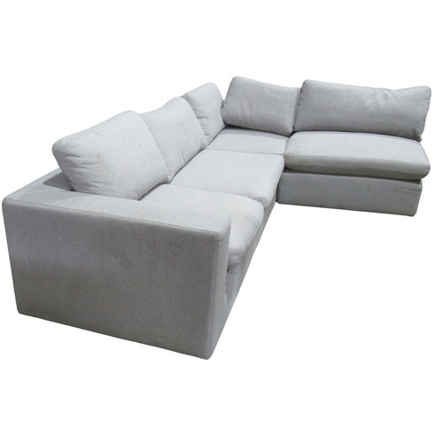 Urban Lounge 5-piece Fabric Sectional Light Grey