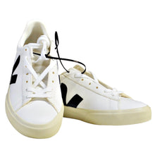 Load image into Gallery viewer, VEJA Women&#39;s Campo Chromefree Leather Sneakers White/Black Size 9-Liquidation Store
