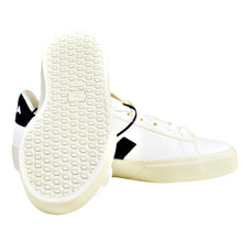 Load image into Gallery viewer, VEJA Women&#39;s Campo Chromefree Leather Sneakers White/Black Size 9
