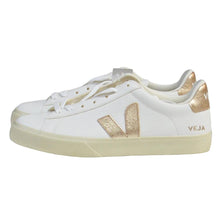 Load image into Gallery viewer, VEJA Women&#39;s Campo Classic Leather Sneakers White/Gold Size 11-Liquidation
