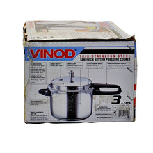 Load image into Gallery viewer, Vinod V-3L Stainless Steel Sandwich Bottom Pressure Cooker
