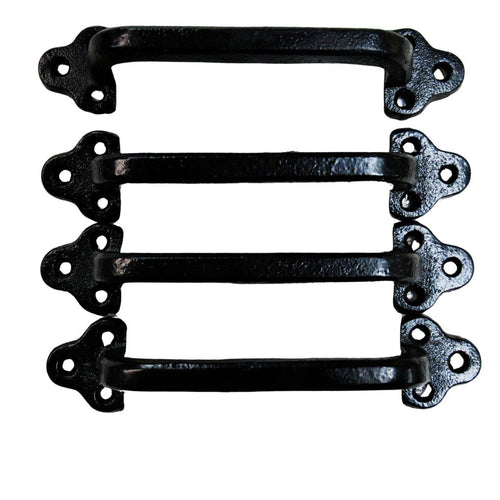 WEBI Rustic Gate Handle 9 Inch Cast Iron 4 Pack