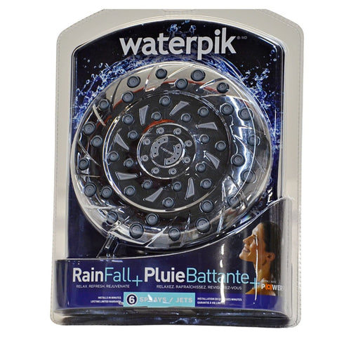 Waterpik RainFall Rain Shower Head with PowerPulse Massage