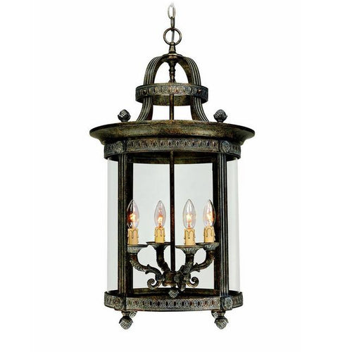 World Imports Chatham Collection 4-Light Hanging Interior Lantern French Bronze