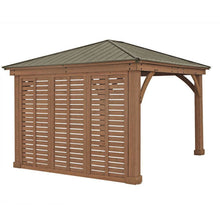 Load image into Gallery viewer, Yardistry 3.7 m (12 ft.) Cedar Privacy Wall for Gazebo
