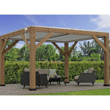 Load image into Gallery viewer, Yardistry Wood Room with Aluminum Louvered Roof
