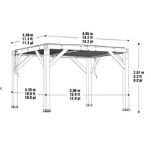 Load image into Gallery viewer, Yardistry Wood Room with Aluminum Louvered Roof-Gazebo-Liquidation Nation
