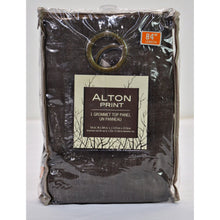 Load image into Gallery viewer, Alton Print Grommet Top Curtain Panel 84&quot; Chocolate Brown
