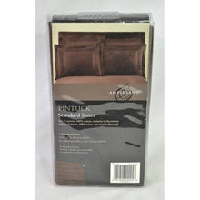 Load image into Gallery viewer, Ampersand Pintuck Flange Contemporary Pillow Sham Chocolate Standard
