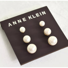 Load image into Gallery viewer, Anne Klein Pearl Round Stud Earrings
