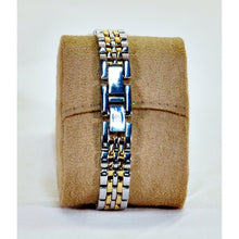 Load image into Gallery viewer, Anne Klein Women&#39;s Swarovski Crystal Accented Bracelet Watch - Two tone silver/gold with Mother of Pearl
