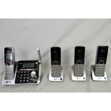 Load image into Gallery viewer, AT&amp;T Cordless DECT 6.0 4-Handset Phone System with Talking Caller ID CL83464
