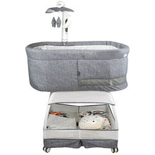 Load image into Gallery viewer, Baby Bliss Bassinet, Deluxe Sweetli with Matching Sheets/ Gray
