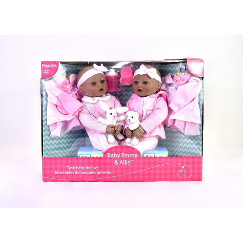 Baby Emma & Allie Twin Baby Doll Set African America