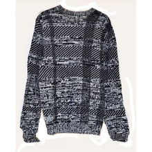 Load image into Gallery viewer, Burberry Men&#39;s Cashmere-blend Crewneck Black, White and Gray Knit Sweater XL-Clothing-Sale-Liquidation Nation
