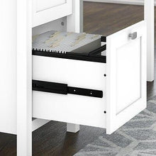 Load image into Gallery viewer, Bush Furniture Single Pedestal Desk With Drawers - White
