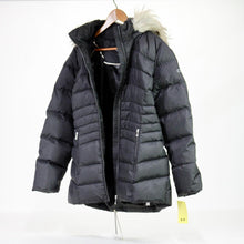 Load image into Gallery viewer, Calvin Klein Faux Fur Trimmed Hooded Parka Small Black
