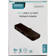 Load image into Gallery viewer, Choetech 4 in 1 USB-C to HDMI Multiport Adapter

