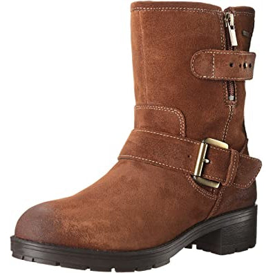 Clarks Women s Reunite Go GTX Motorcycle Boot 6.5M Brown Suede Liquidation Nation