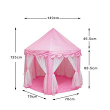 Load image into Gallery viewer, Classic Style Prince/Princess Indoor/Outdoor Play Tent with Star-Lights Pink
