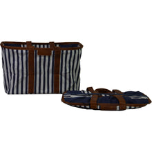 Load image into Gallery viewer, CleverMade Collapsible Tote Nautical 30L-Liquidation

