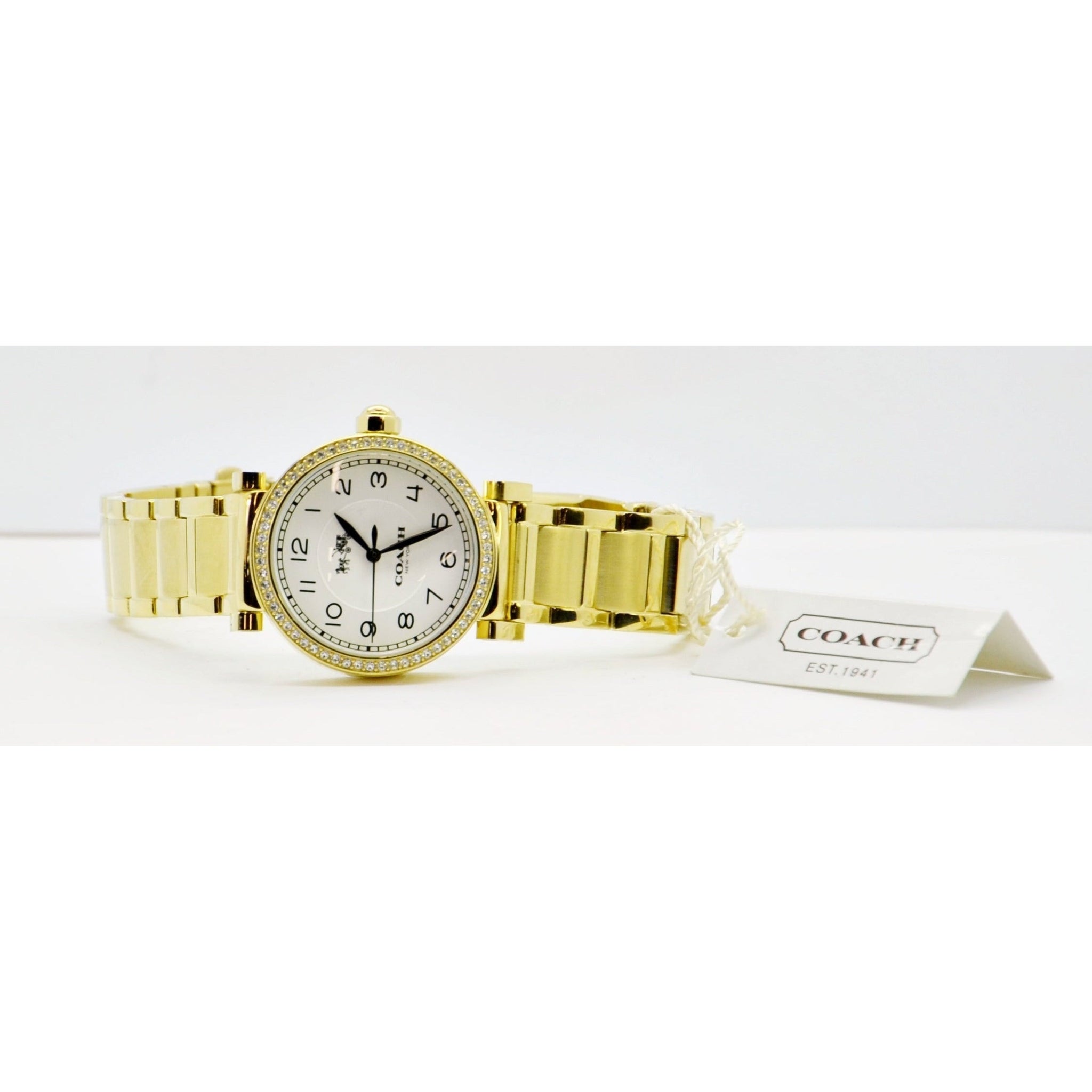 Coach Women's MADISON Bracelet Glitz Watch Yellow Gold