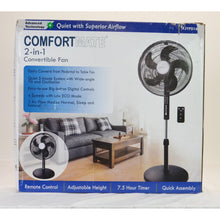 Load image into Gallery viewer, Comfortmate Remote Control Convertible Pedestal Fan - FJYPD16H2 - Black
