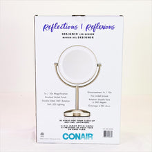 Load image into Gallery viewer, Conair Designer LED Mirror Brushed Nickel Finish

